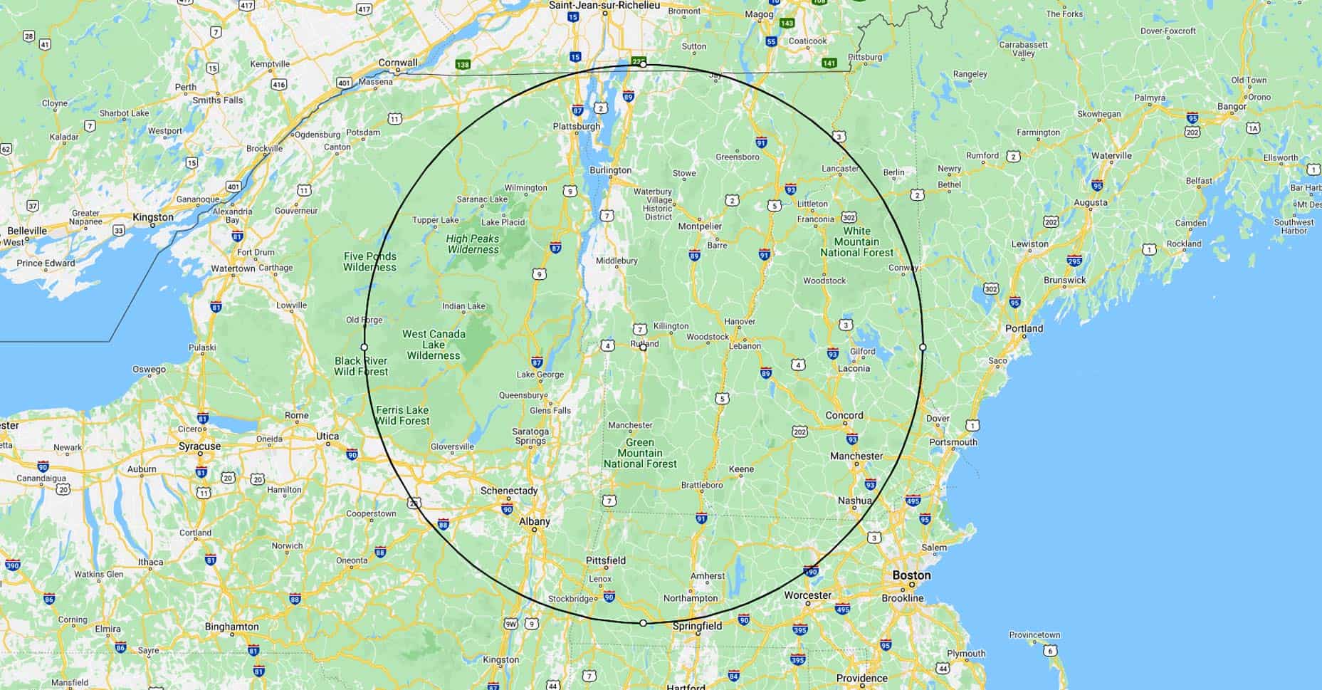 Alternative Paving Service Area Map